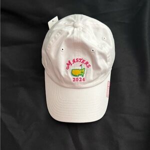Masters Ladies Fit White Cap with Pink and Green Logo